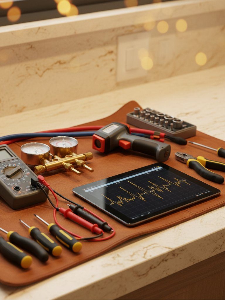 Precision diagnostic equipment for luxury appliance service